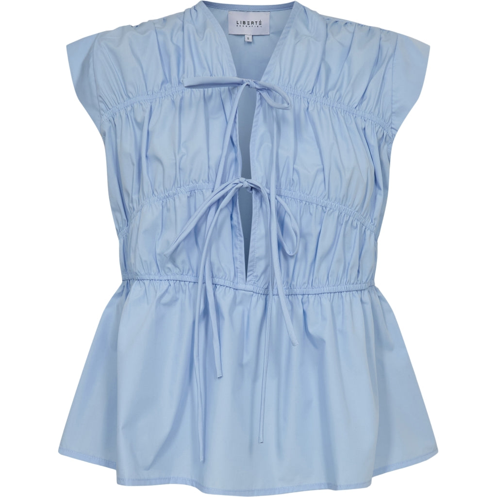 LIBERTÃ DAME TOP JANE-TIE-TOP - Light blue